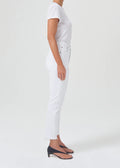 Riley High Rise Straight Crop - Sour Cream
