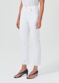 Riley High Rise Straight Crop - Sour Cream