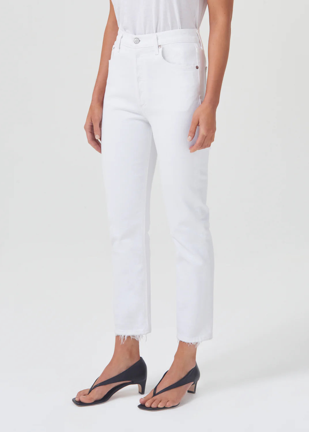 Riley High Rise Straight Crop - Sour Cream