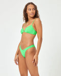 Ribbed Whiplash Bikini Bottom - Garden