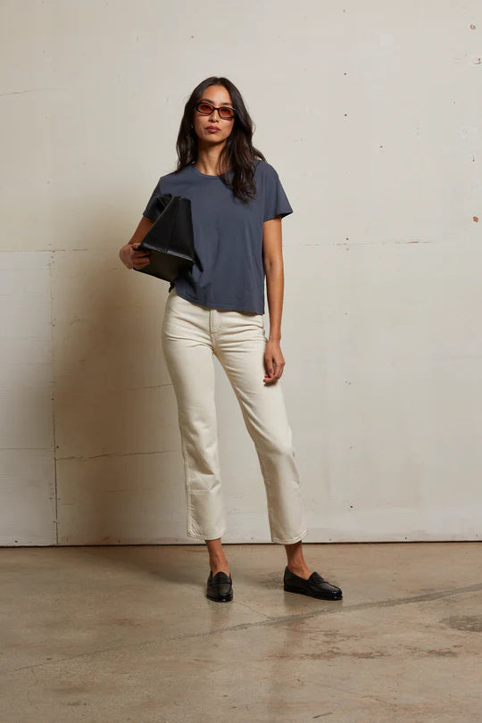 Harley crispy lightweight cotton boxy crew tee - Night