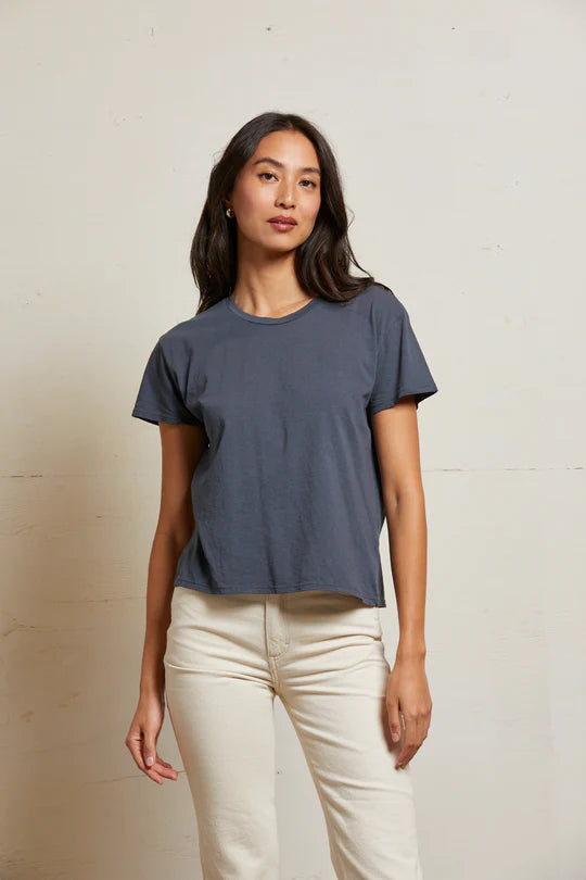 Harley crispy lightweight cotton boxy crew tee - Night