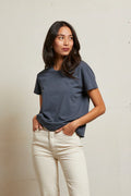Harley crispy lightweight cotton boxy crew tee - Night