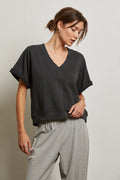 Briggs french terry short sleeve crew sweatshirt - Vintage black