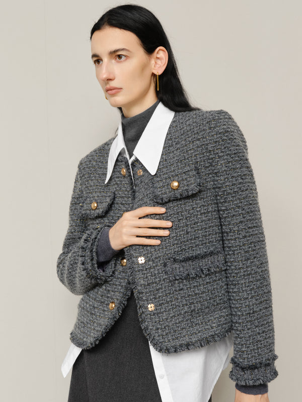 Tweed Jacket - Smoke Gray