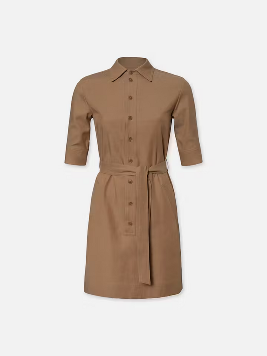 Belted Trench Dress - Khaki