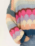 Hannah Handmade Crewneck Pullover - Multi stripe