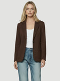 French Terry Fleece One-Button Blazer