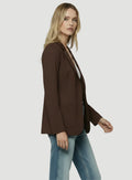 French Terry Fleece One-Button Blazer