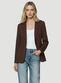 French Terry Fleece One-Button Blazer
