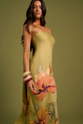 Rococo - Strapless Maxi Dress with Fringe Sash