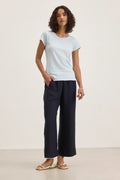 Lola Linen Straight Leg Pant - Shadow