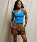 Blondie -  Rib Bra Friendly Tank - Cobalt