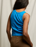 Blondie -  Rib Bra Friendly Tank - Cobalt