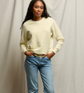 Ziggy Reverse Fleece Shrunken Crew Neck Sweatshirt - Cobalt