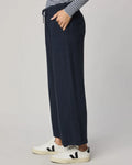 Angie Crop Wide Leg Pant - Navy