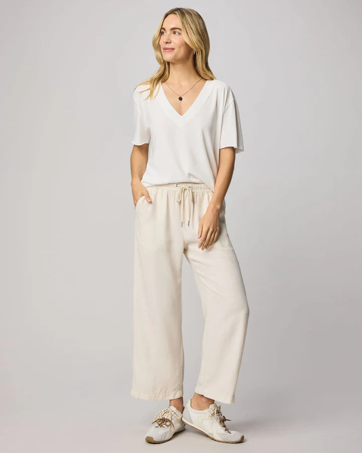 Angie Crop Wide Leg Pant - Moonstone
