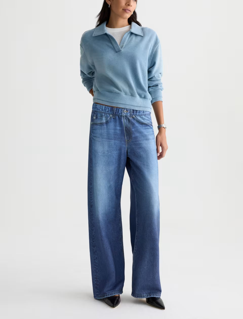 Adria Off-Duty Denim Sweatpant - After Hours
