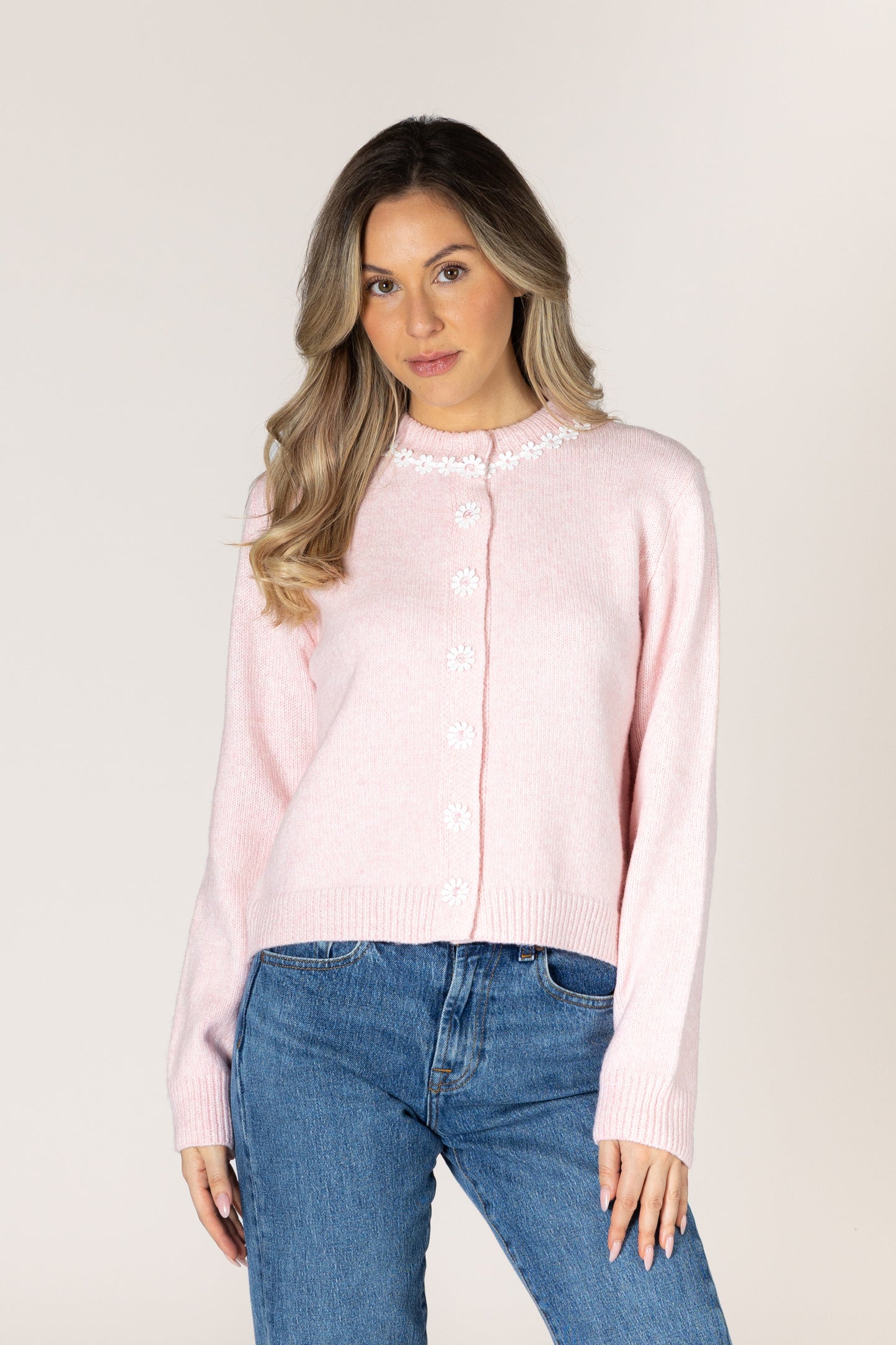 Aishadsy Novelty Daisy Cardi - Primrose