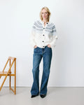 Alekio Jacquard Knit Cardigan - Ivory