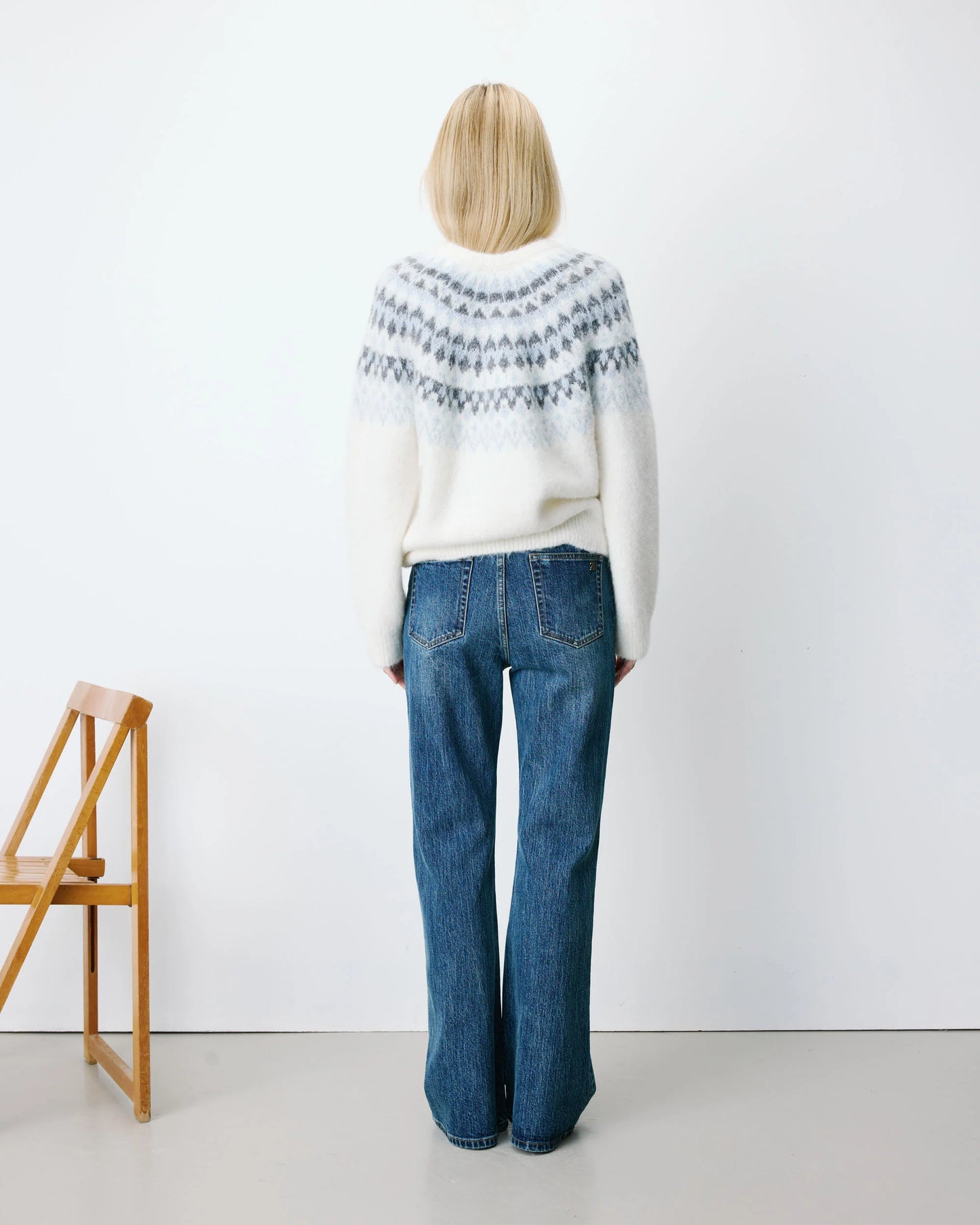 Alekio Jacquard Knit Cardigan - Ivory