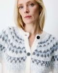 Alekio Jacquard Knit Cardigan - Ivory