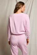 Alexi French Terry Raglan Crew Sweatshirt - Sugar Pink