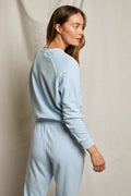 Alexi French Terry Raglan Crew Sweatshirt - Powder Blue