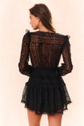 Alonsa Lace-Detailed Mini Dress - Black