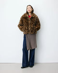 Alva Short Patterned Faux-Fur Coat - Leopard