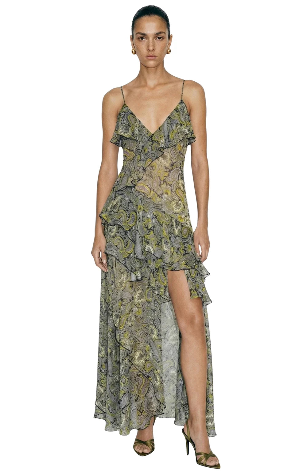 Alva Dress - Black Gold Multi