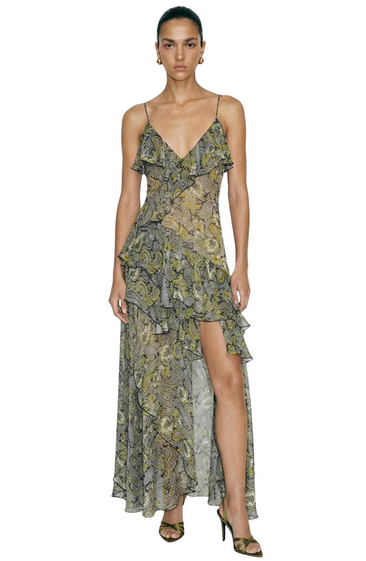 Alva Dress - Black Gold Multi