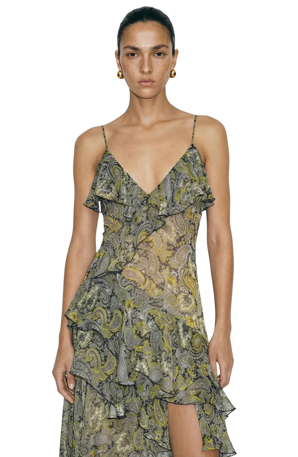 Alva Dress - Black Gold Multi