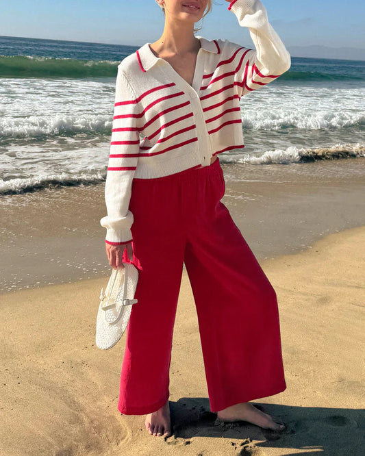 Angie Palazzo Pant - Rouge