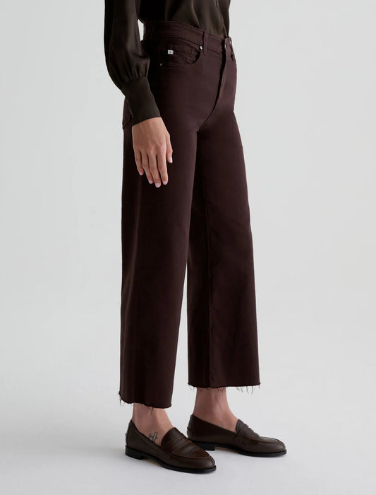 Saige Wide Leg Crop - Amaretto Noir