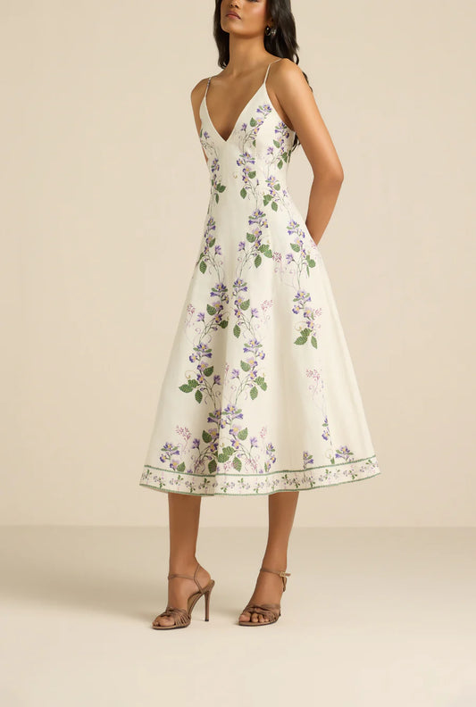 Anya Midi Dress - Ivory