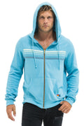 5 Stripe Hoodie - Aqua / Aqua