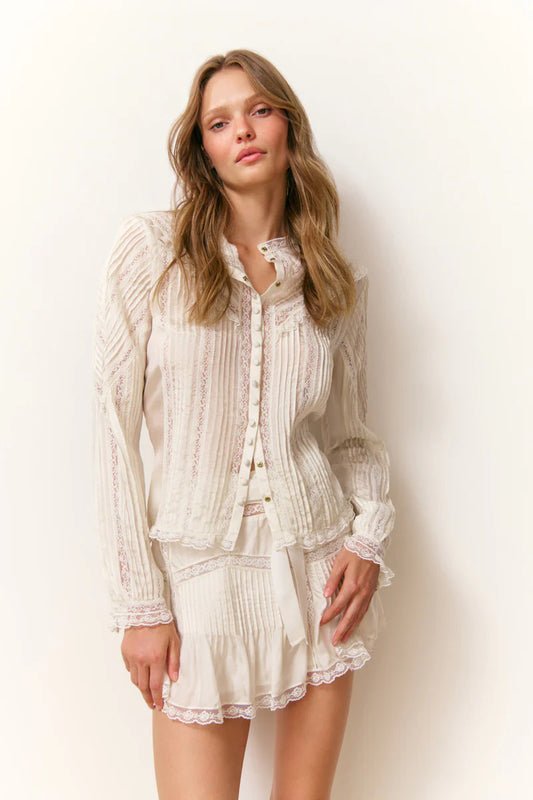 Aralina Silk Blouse - Ivory