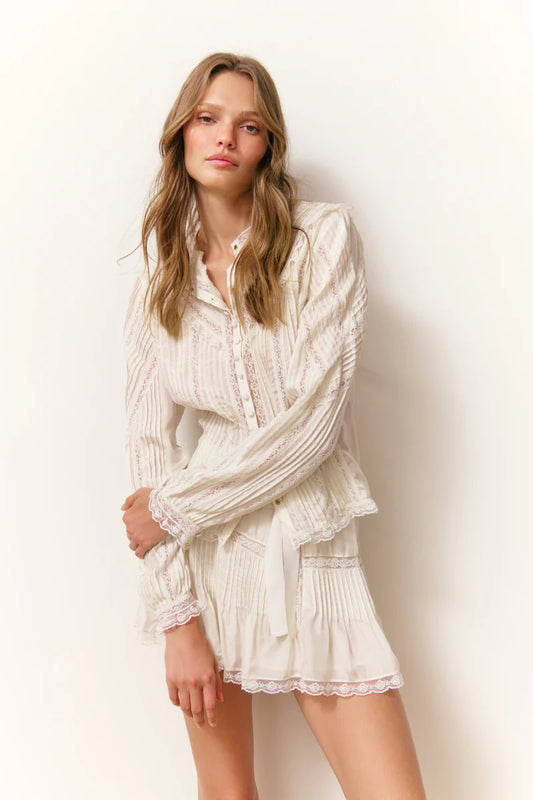 Aralina Silk Blouse - Ivory