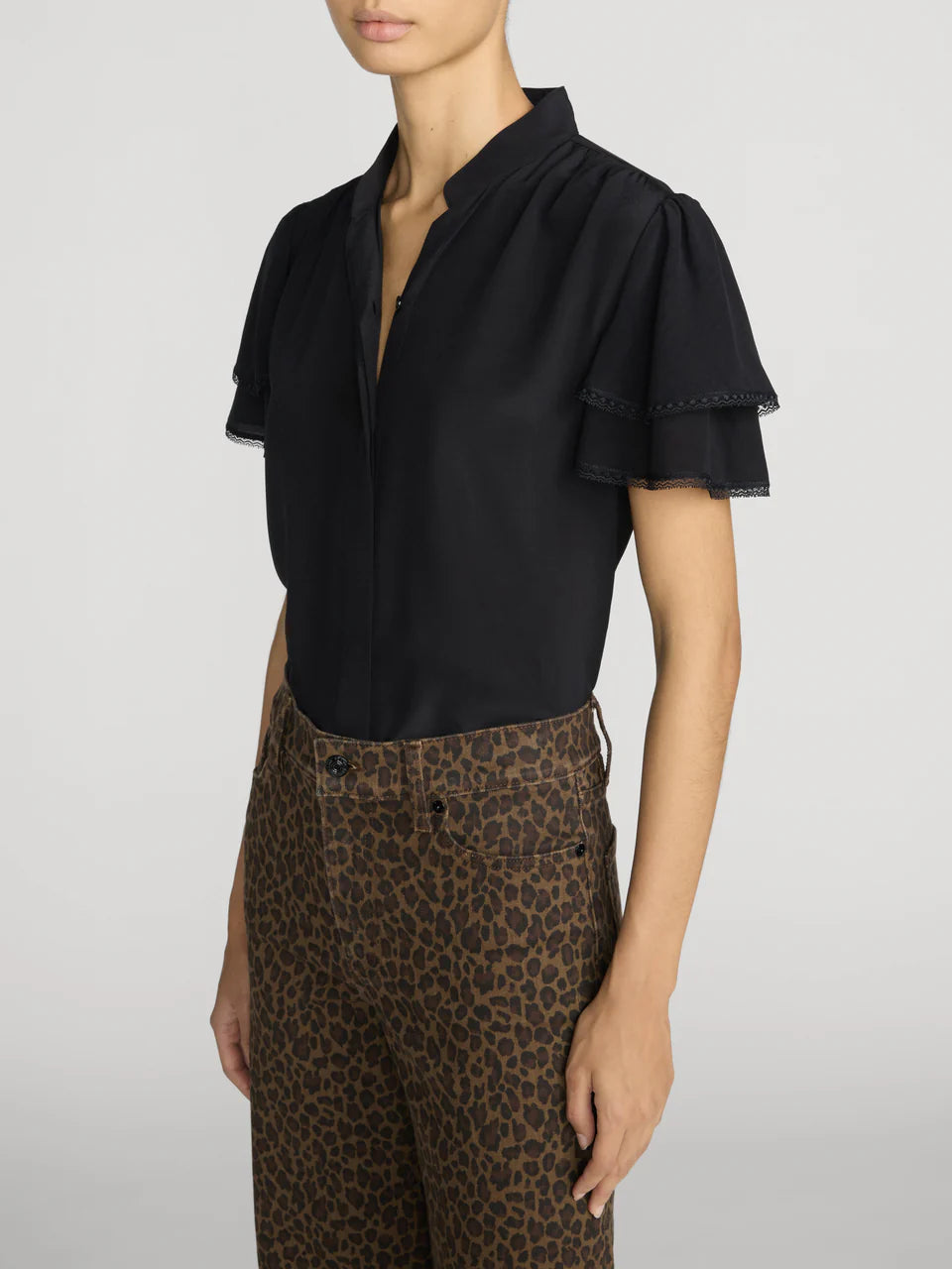 The Silk Arcadia Top - Black