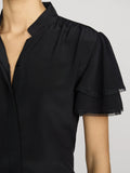 The Silk Arcadia Top - Black