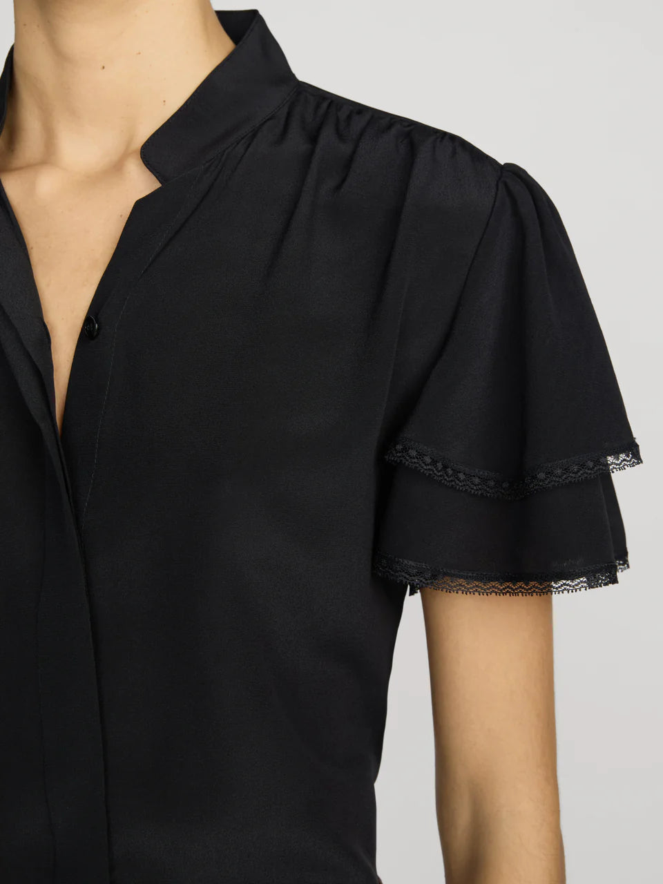 The Silk Arcadia Top - Black