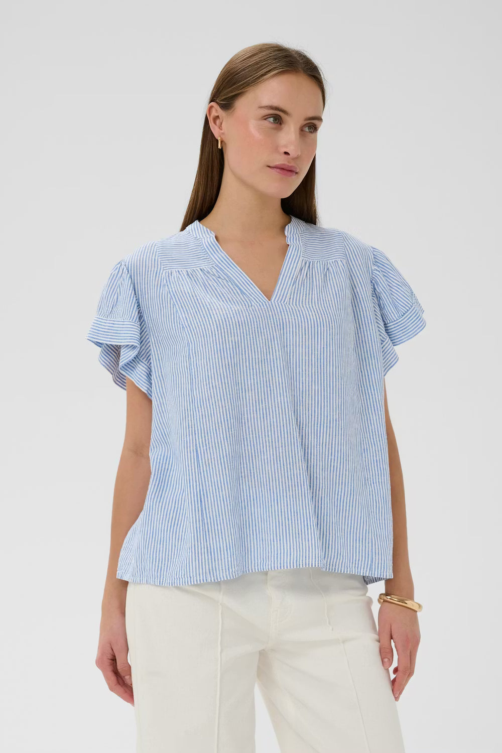 SLAria Blouse - Regatta and White Stripe