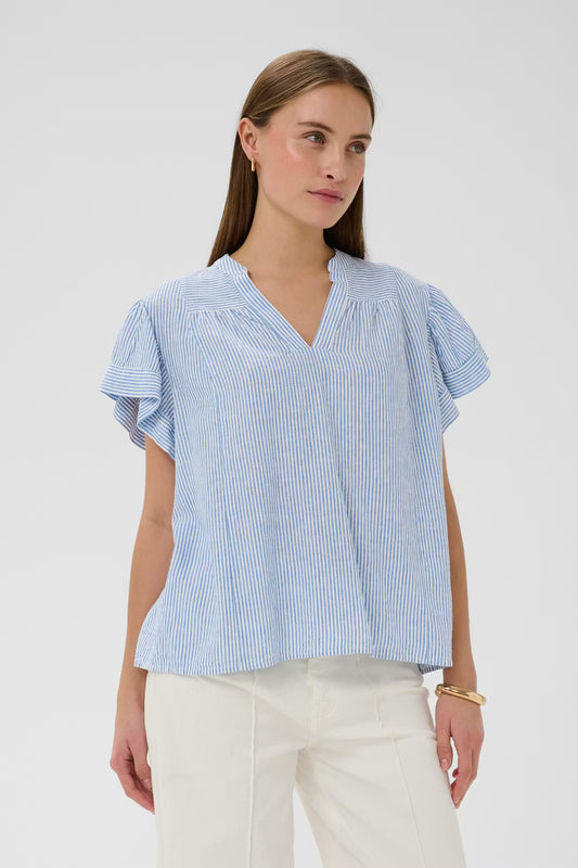 SLAria Blouse - Regatta and White Stripe