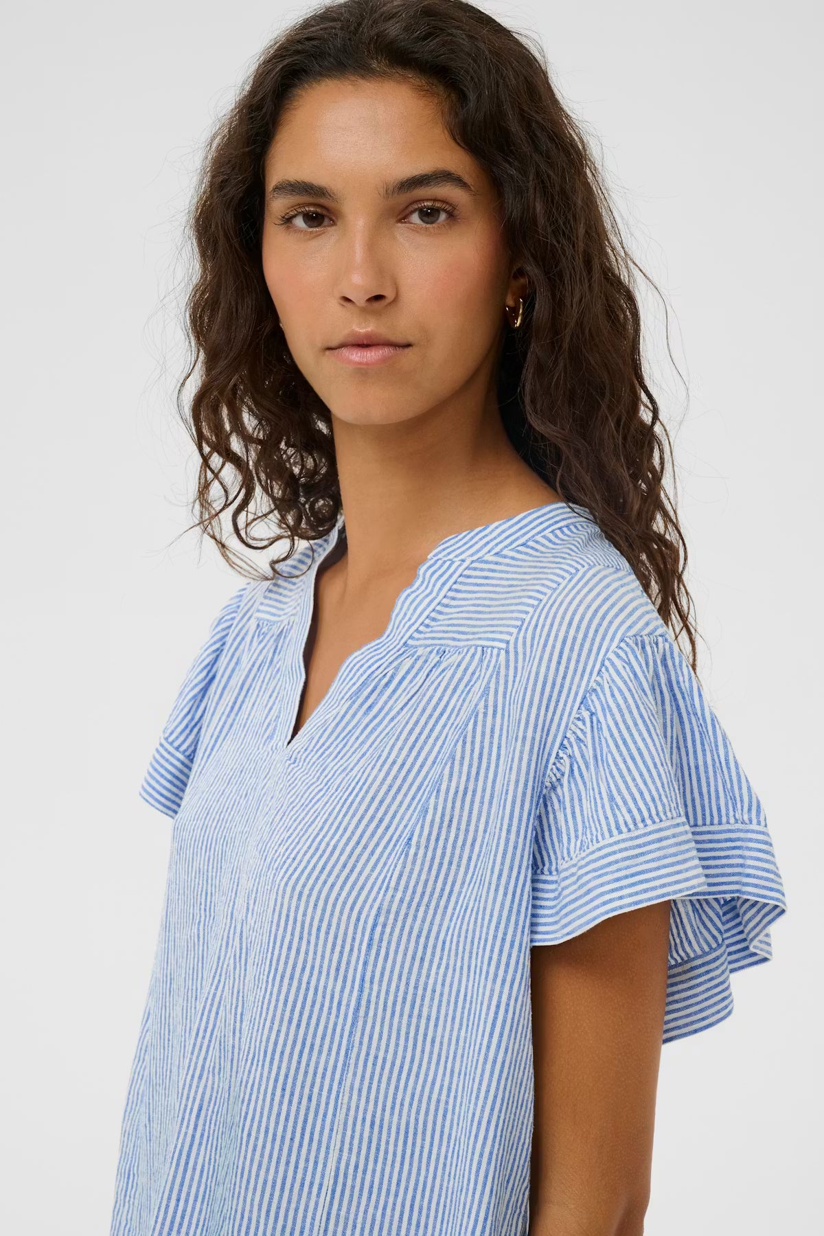 SLAria Blouse - Regatta and White Stripe