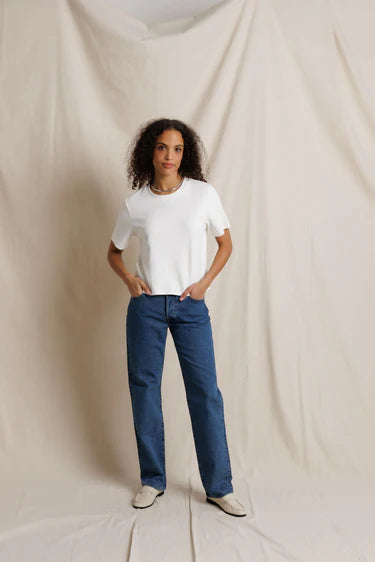 Atlas Heavy Jersey Crew Neck Tee - White