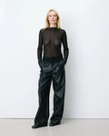 Aube Long-Sleeve Lace Top - Black