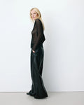 Aube Long-Sleeve Lace Top - Black