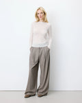 Aube Long-Sleeve Lace Top - Ecru