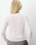 Aube Long-Sleeve Lace Top - Ecru
